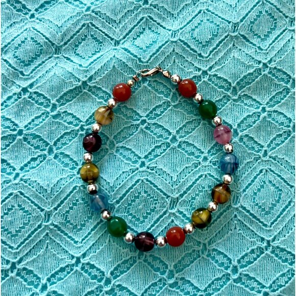 3 Colorful Beaded & Clover Bracelets - Picture 5 of 6